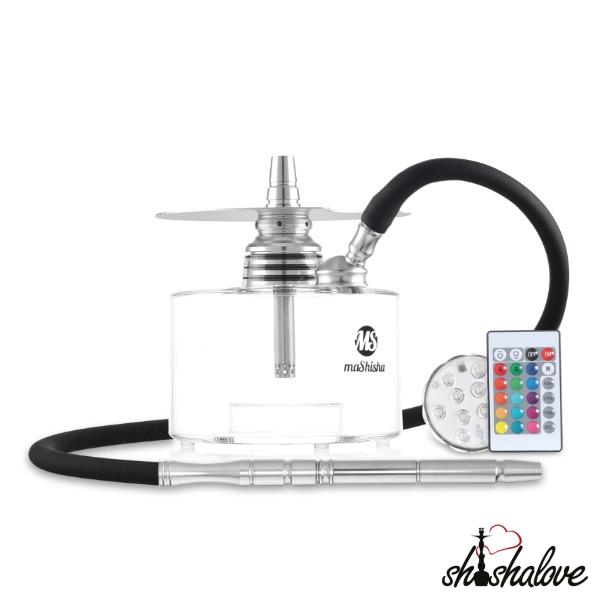 ms mashisha mignon silver hookah plastic with led light and controller