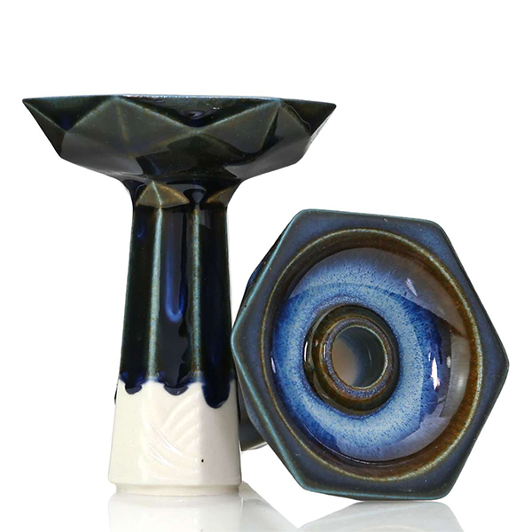 sense verge phunnel in rustic black blue and white color for shisha tobacco with glaze