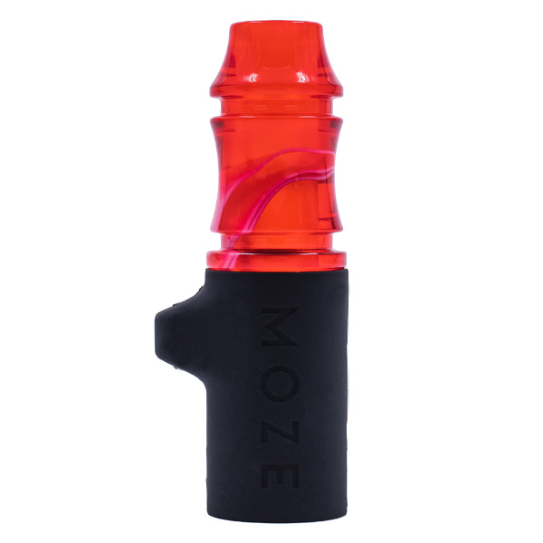 shishalove x moze shisha mouthtip in wavy red color with silicon