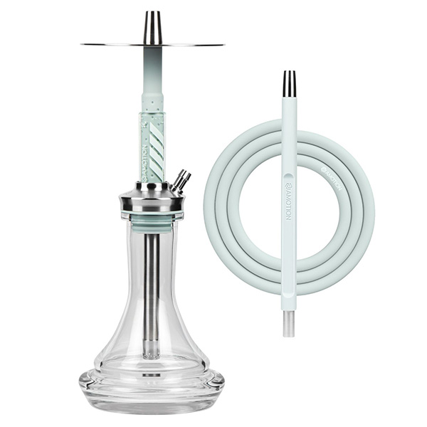 moze shisha amotion futr in sky color. with vase mouthpiece and matching hose Ναργιλές Amotion FUTR - Sky