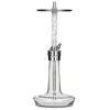 moze shisha lounge silver with clear vase and wavy frosted sleeve
