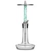 moze shisha lounge silver with clear vase and wavy mint sleeve