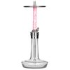 moze shisha lounge silver with clear vase and wavy pink sleeve
