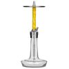 moze shisha lounge silver with clear vase and wavy yellow sleeve