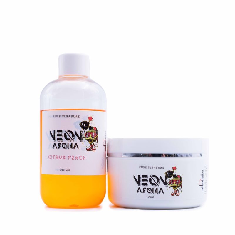 neon aroma shisha flavors tobacco 200gr from cellulose fibre, glycerine and flavourings with citrus peach flavor