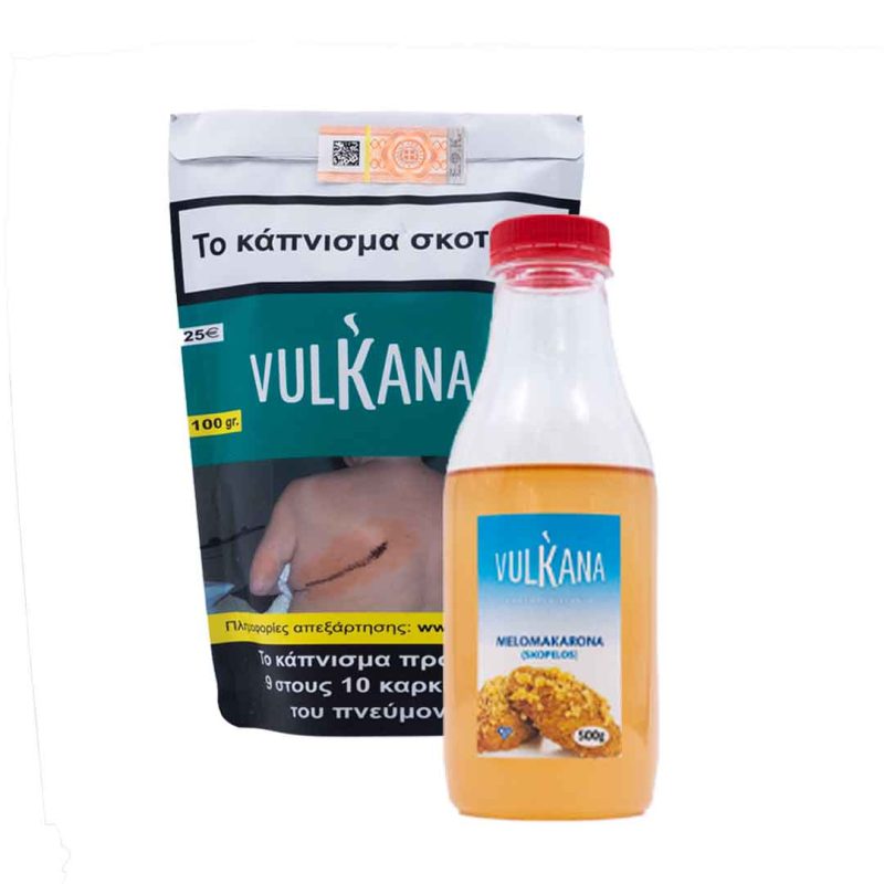 vulkana tobacco melomakarona flavor 500gr of flavor. vulkana ελληνικός καπνός για ναργιλέ με γεύση μελομακάρονο 500 γραμμάρια