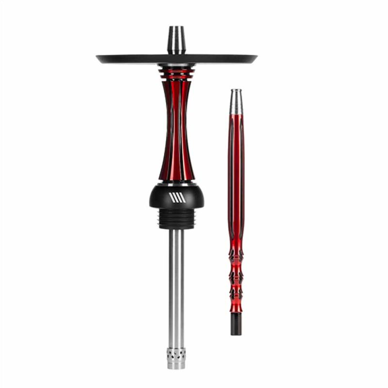 alpha hookah x reverse model in red black color with matching mouthpiece. change your shisha