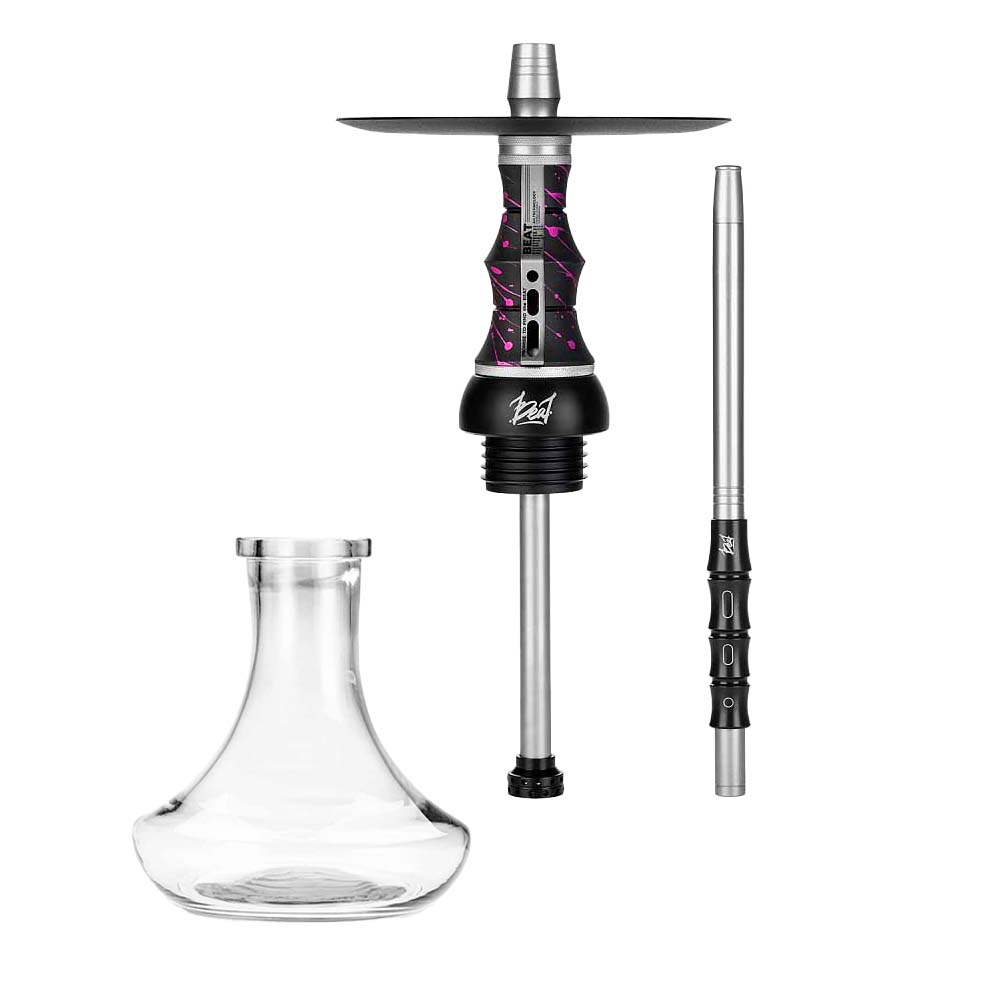 alpha hookah beat small size shisha in splash grumpy color and matching mouthpiece