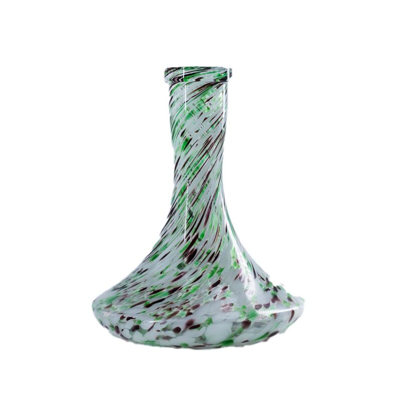 Craft Shisha Vase -  Green White Purple Marble